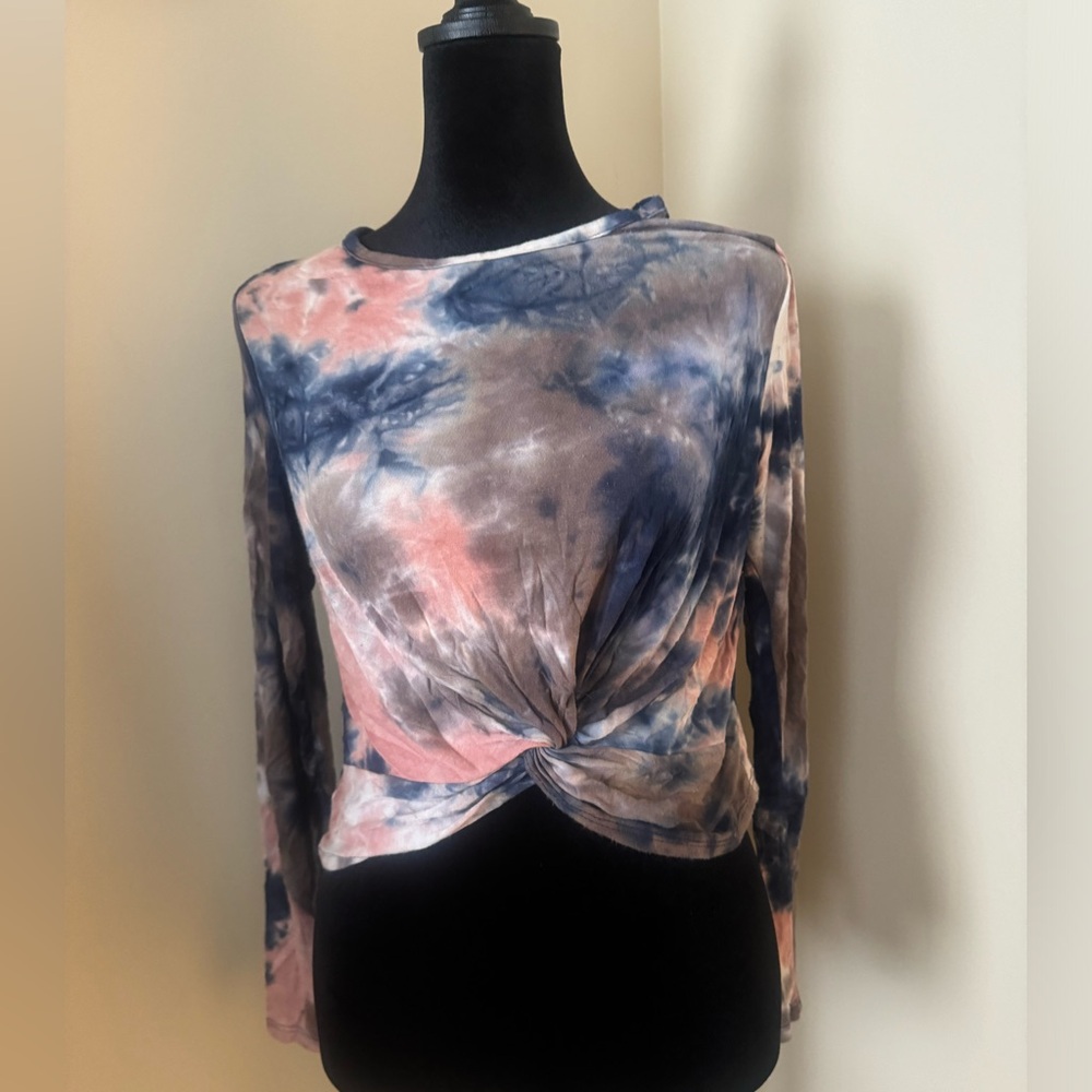 Tie dye twisted front crop top(Pre-owned)